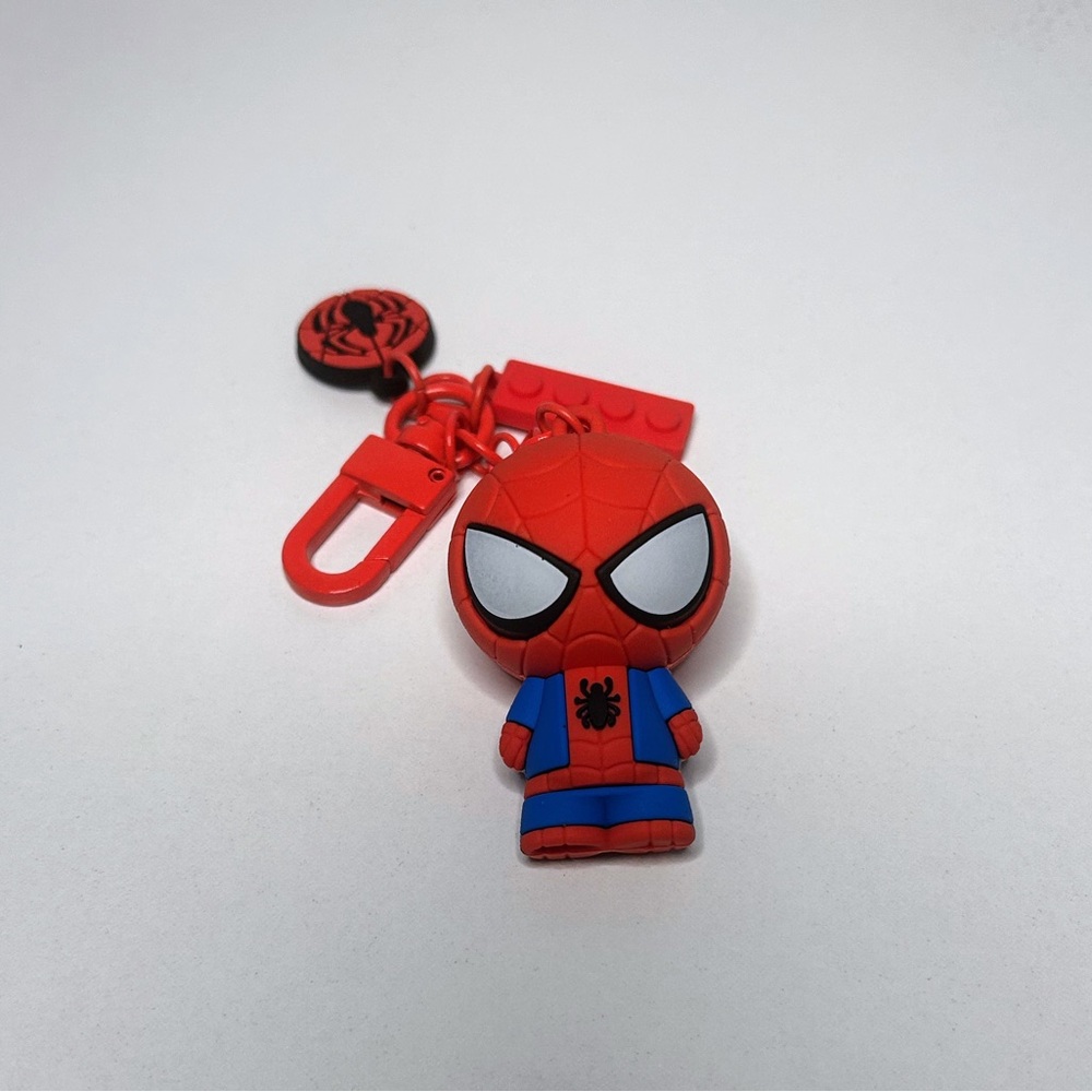Marvel Spider-Man Red Rubber Keychain Figure